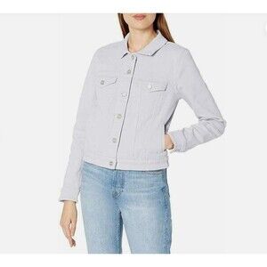 Sanctuary Women's Kyle Classic Cropped Stretch Denim Jacket Seafoam Large